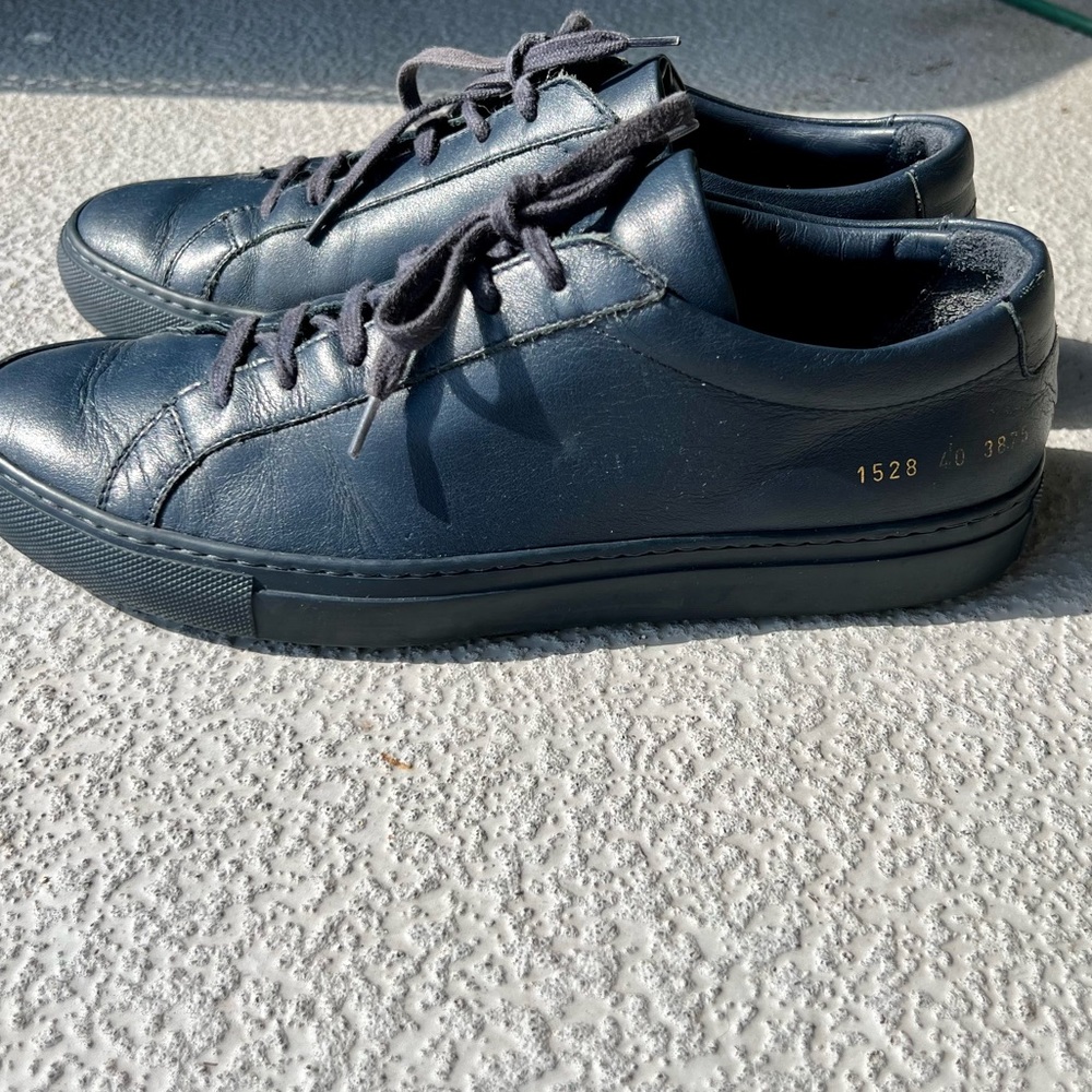 Men’s Common Projects Navy Monochrome Sneakers Size 40